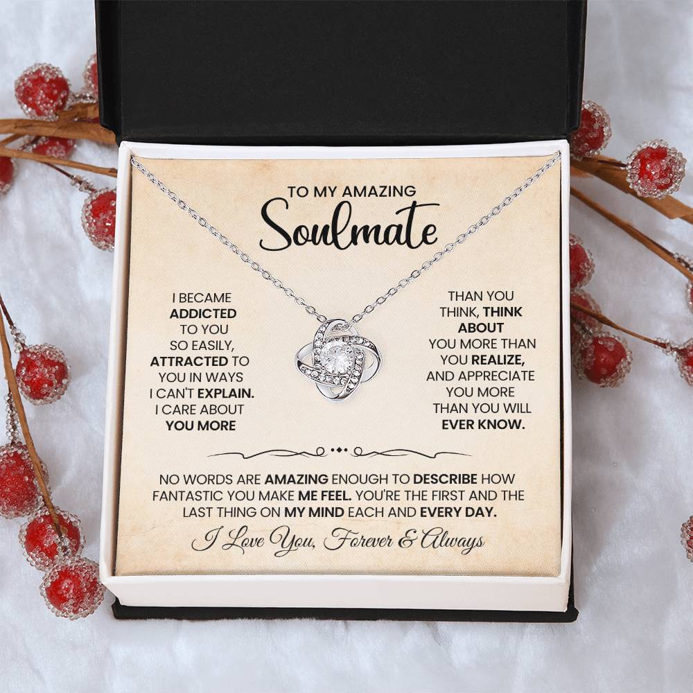 To My Amazing Soulmate Love Knot Necklace – More Than You Know — product image 30