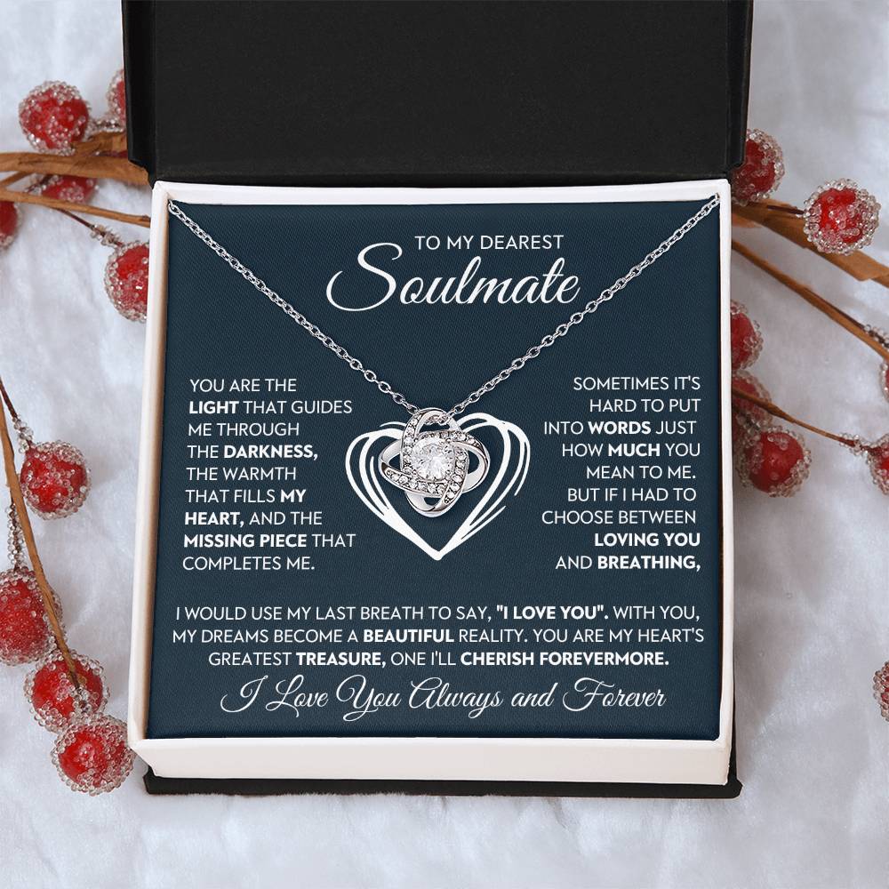 To My Dearest Soulmate Love Knot Necklace – You Complete Me — product image 32