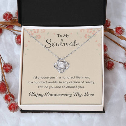 Anniversary Love Knot Necklace for Soulmate – Choose You Always