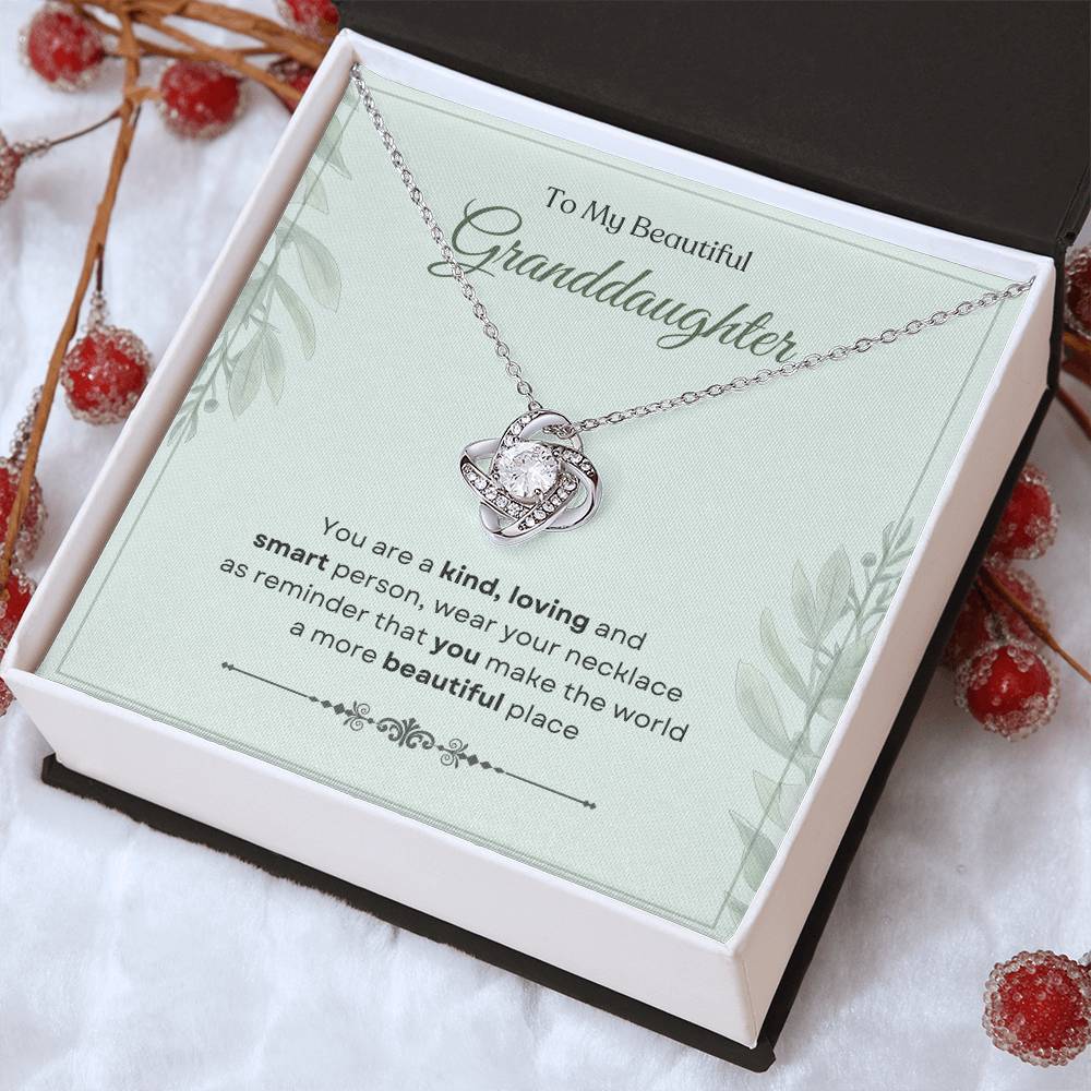 To My Granddaughter Love Knot Necklace – You Are a Kind Soul — product image 32