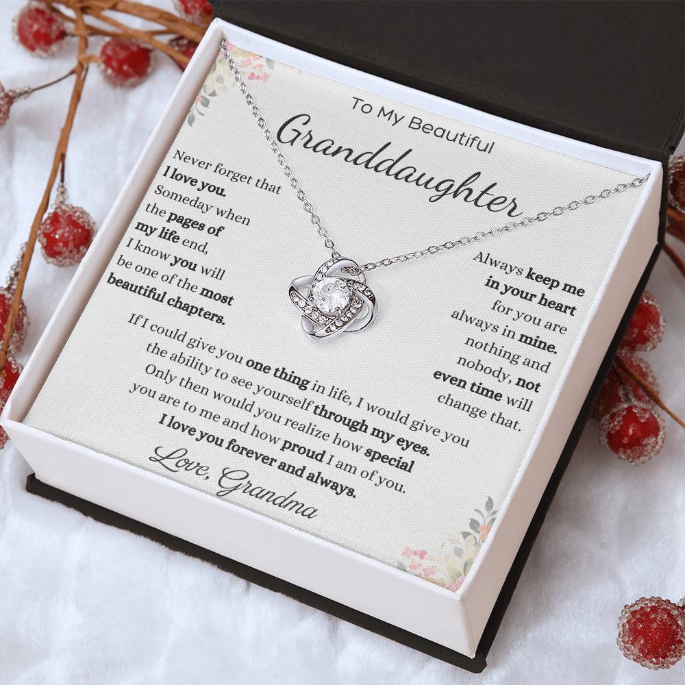 To My Granddaughter Love Knot Necklace – Never Forget I Love You — product image 32