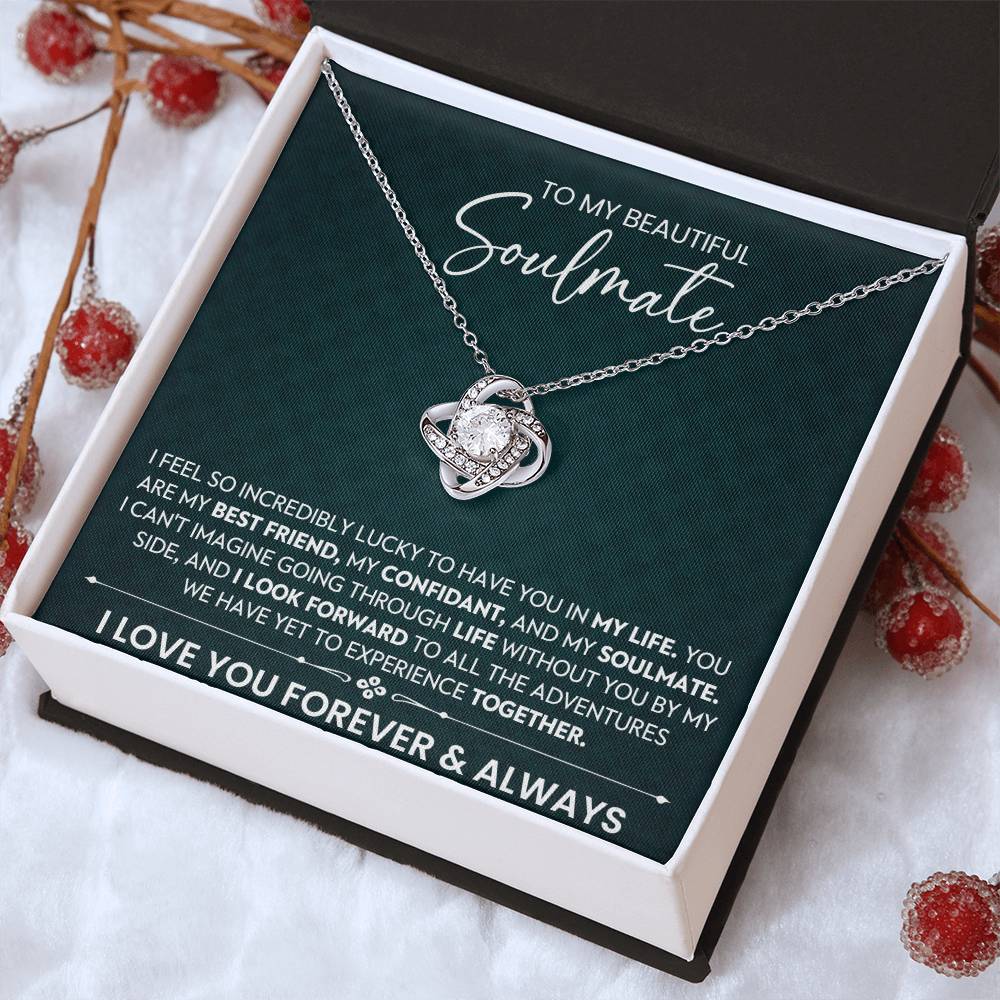 To My Beautiful Soulmate Love Knot Necklace – Life Adventures Together — product image 32