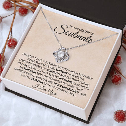 To My Beautiful Soulmate Love Knot Necklace – My Pillar of Strength — product thumbnail 13