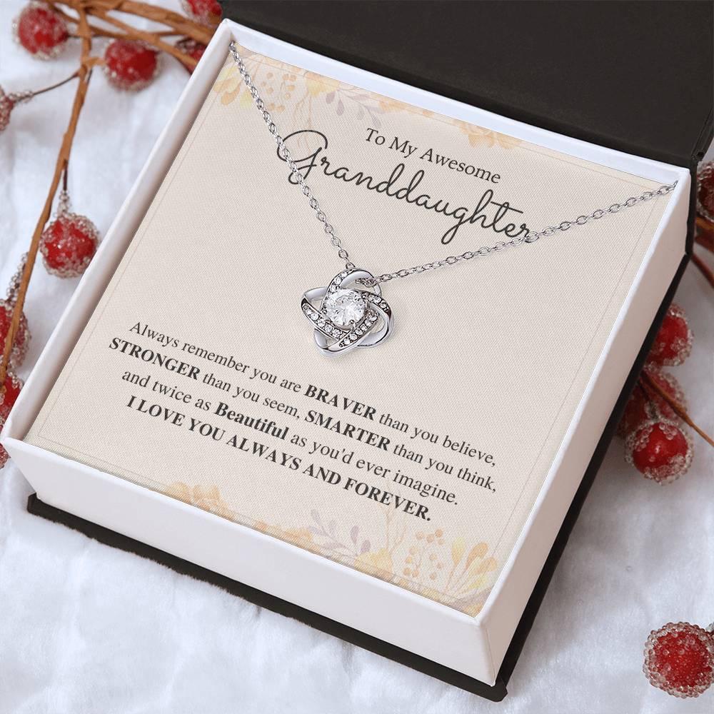 To My Granddaughter Love Knot Necklace – Always Remember You Are Loved — product image 30