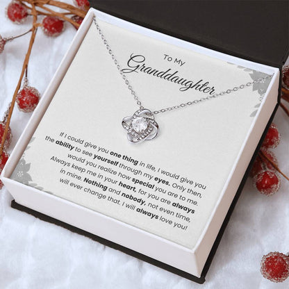 To My Granddaughter Love Knot Necklace – See Yourself Through My Eyes — product thumbnail 32