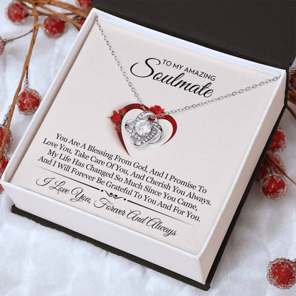 To My Amazing Soulmate Love Knot Necklace – Blessing From God — product thumbnail 13