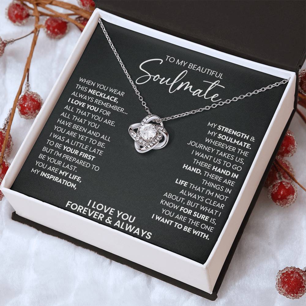 To My Beautiful Soulmate Love Knot Necklace – All That You Are — product image 13