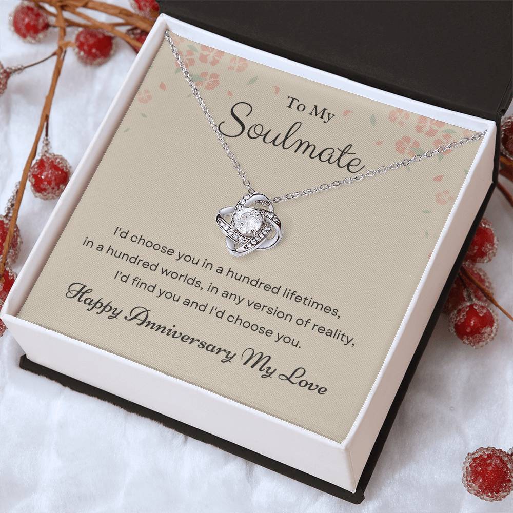 Anniversary Love Knot Necklace for Soulmate – Choose You Always