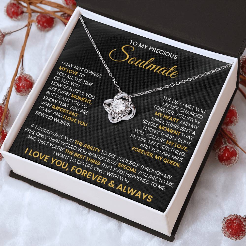 To My Precious Soulmate Love Knot Necklace – You Stole My Heart — product image 31