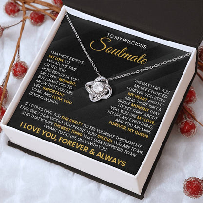 To My Precious Soulmate Love Knot Necklace – You Stole My Heart — product thumbnail 31