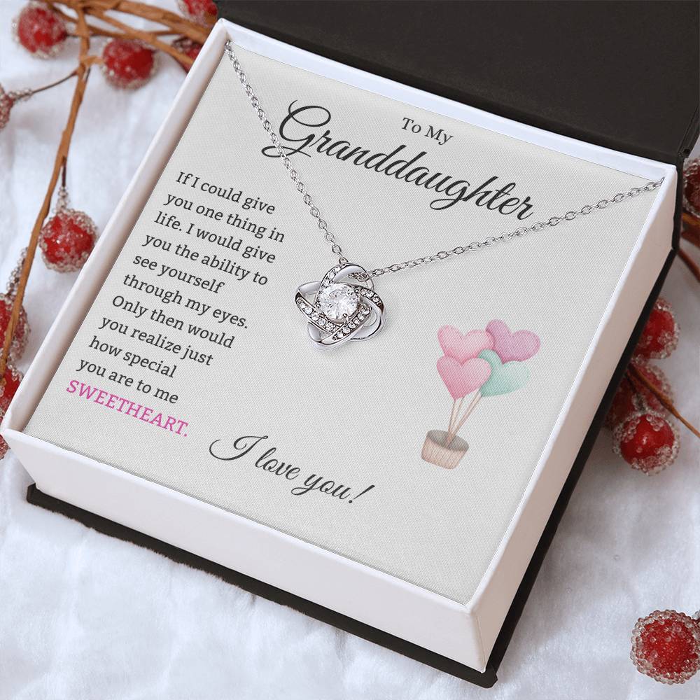 To My Granddaughter Love Knot Necklace – If I Could Give You — product image 13