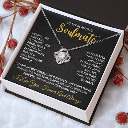 To My Beautiful Soulmate Love Knot Necklace – Connected Forever — product thumbnail 30