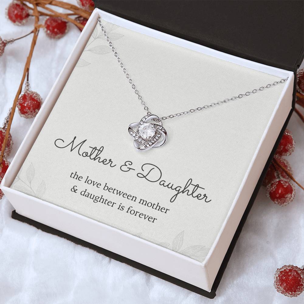 Mother & Daughter Love Knot Necklace – Forever Bond Gift