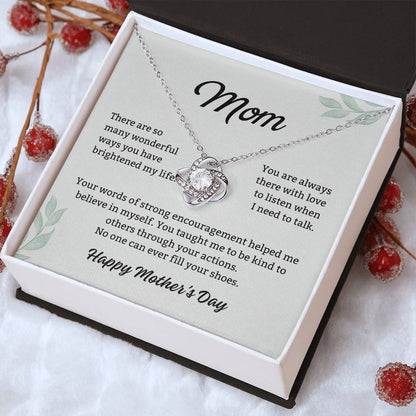 Mom Love Knot Necklace – Your Encouragement Made Me Strong