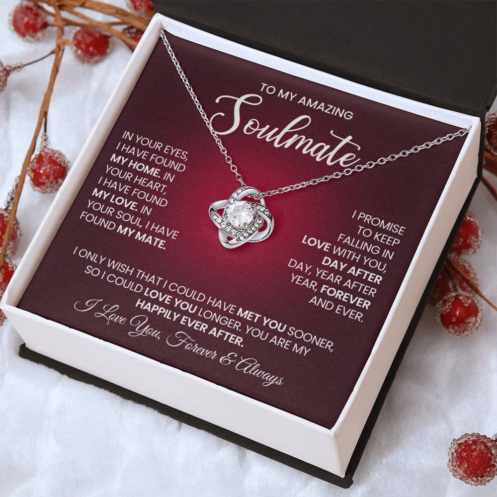 To My Amazing Soulmate Love Knot Necklace – My Happily Ever After — product image 32