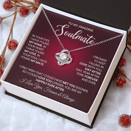 To My Amazing Soulmate Love Knot Necklace – My Happily Ever After — product thumbnail 32