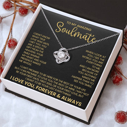 To My Amazing Soulmate Love Knot Necklace – Gift From Heaven — product thumbnail 13