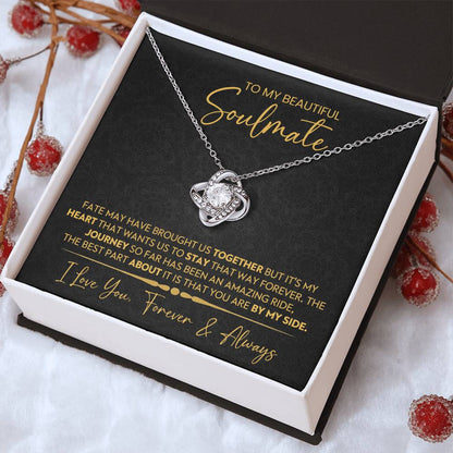 To My Beautiful Soulmate Love Knot Necklace – Forever and Always — product thumbnail 13