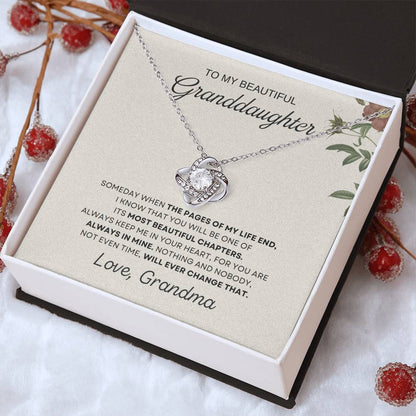 To My Beautiful Granddaughter Love Knot Necklace – My Beautiful Chapter — product thumbnail 31