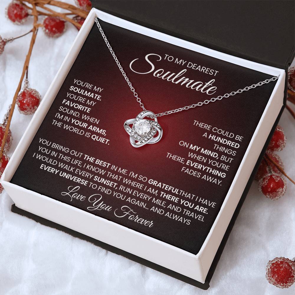 To My Dearest Soulmate Love Knot Necklace – My Favorite Sound — product image 13