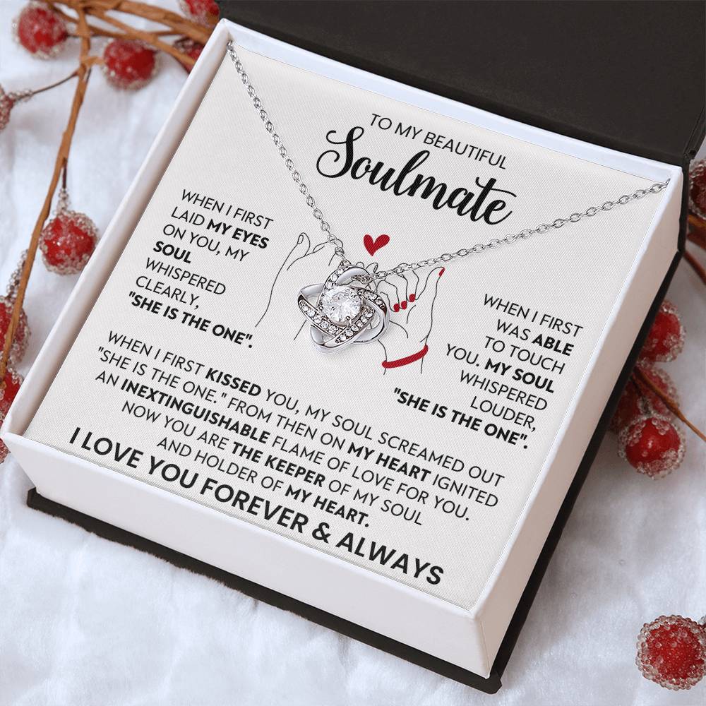To My Beautiful Soulmate Love Knot Necklace – She Is the One — product image 13