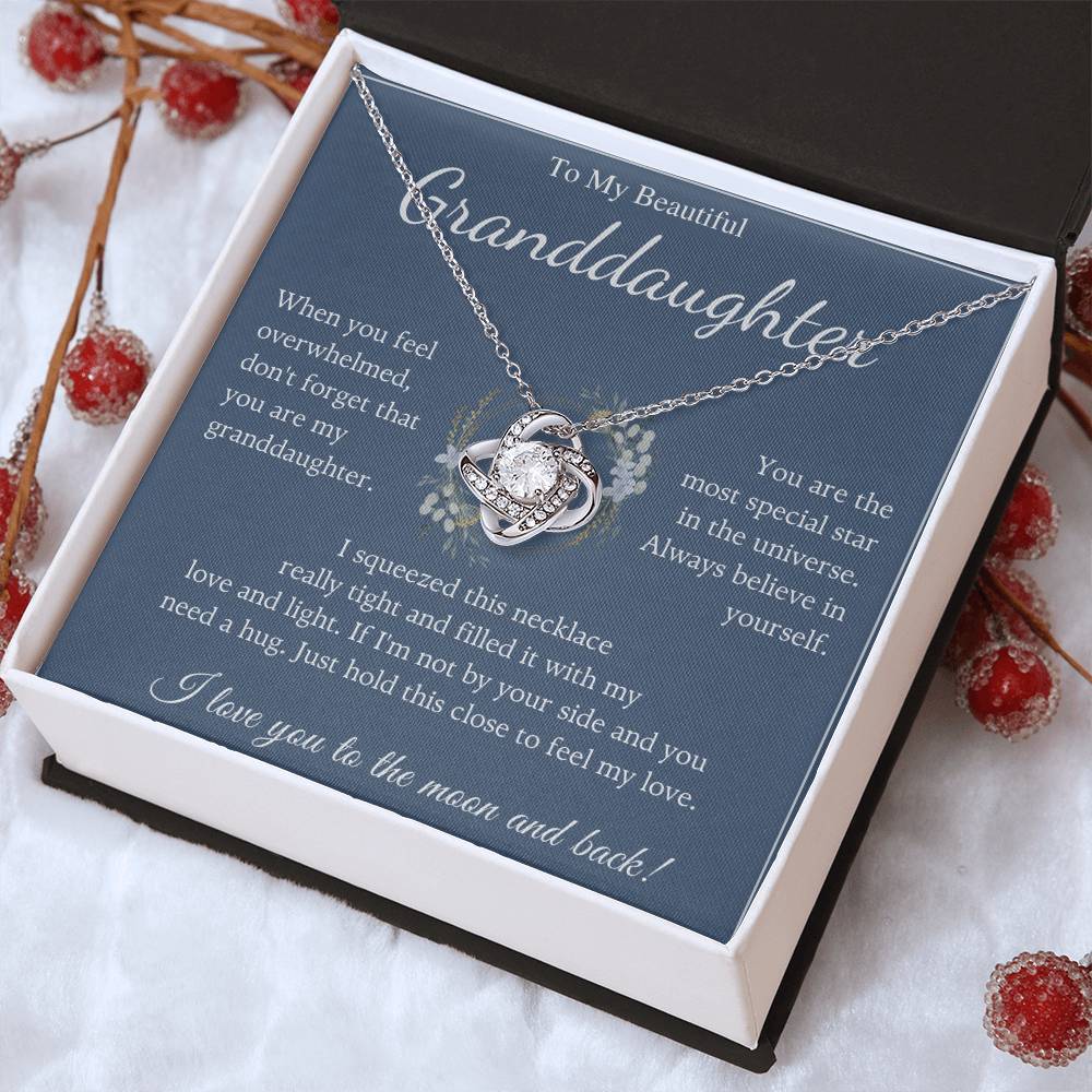 To My Granddaughter Love Knot Necklace – When You Feel Alone — product image 13