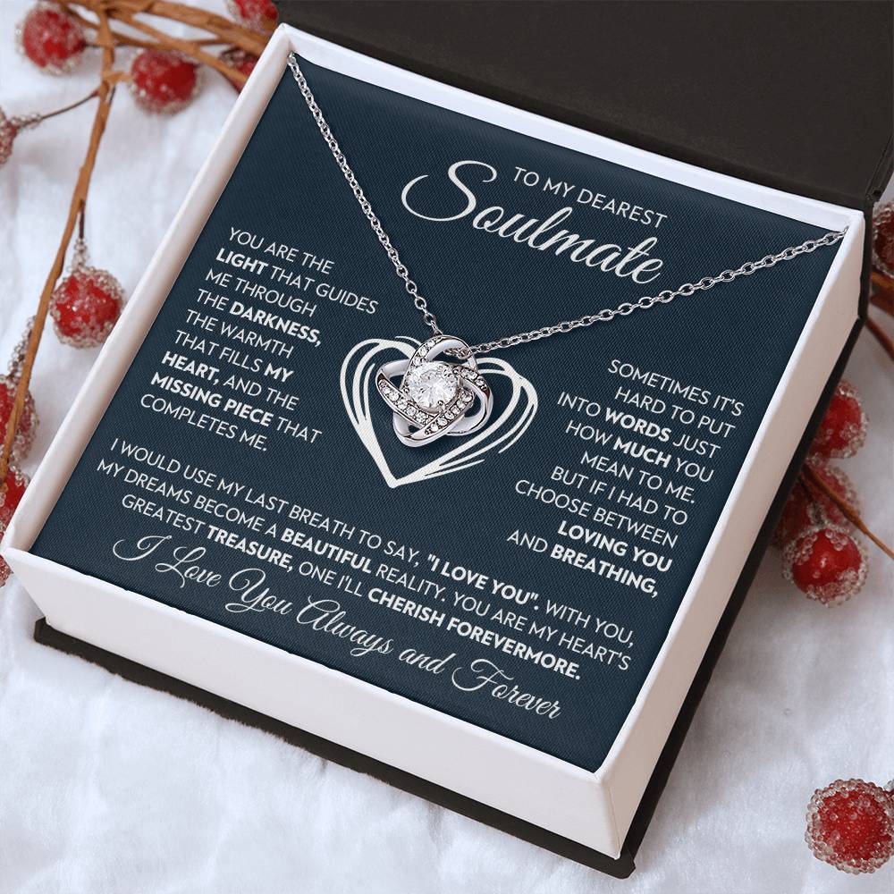 To My Dearest Soulmate Love Knot Necklace – You Complete Me — product image 33