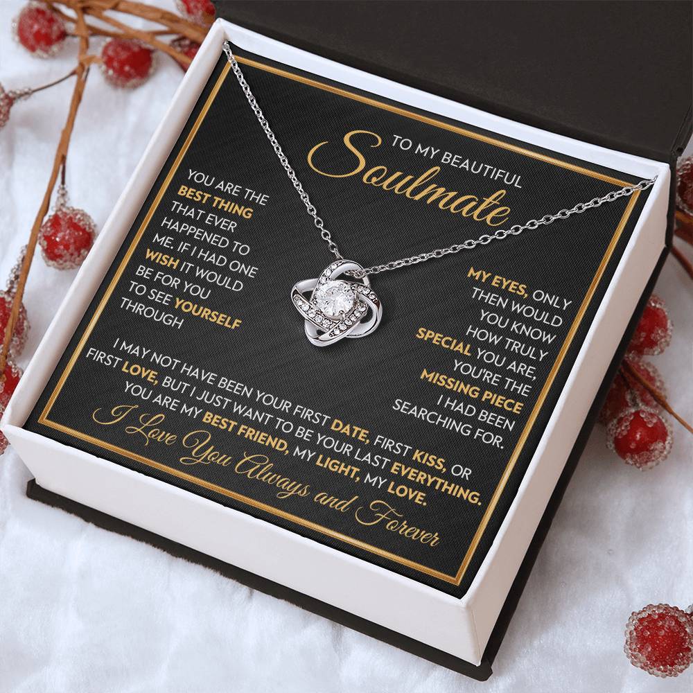 To My Beautiful Soulmate Love Knot Necklace – Missing Piece — product image 32