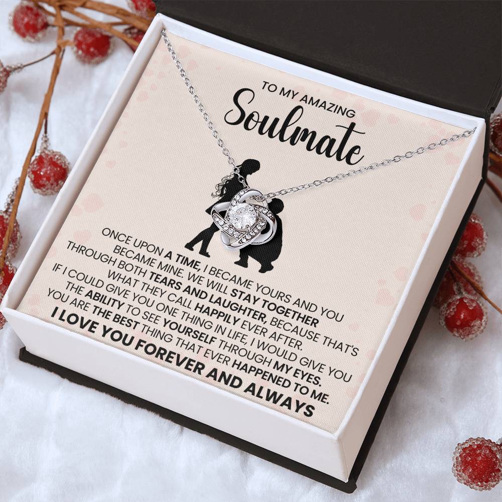 To My Amazing Soulmate Love Knot Necklace – Happily Ever After Love — product image 13