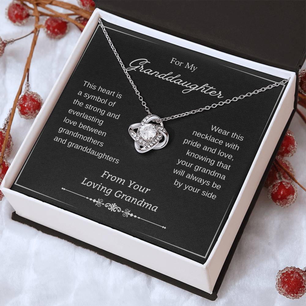 To My Granddaughter Love Knot Necklace – A Heart Full of Love — product image 31