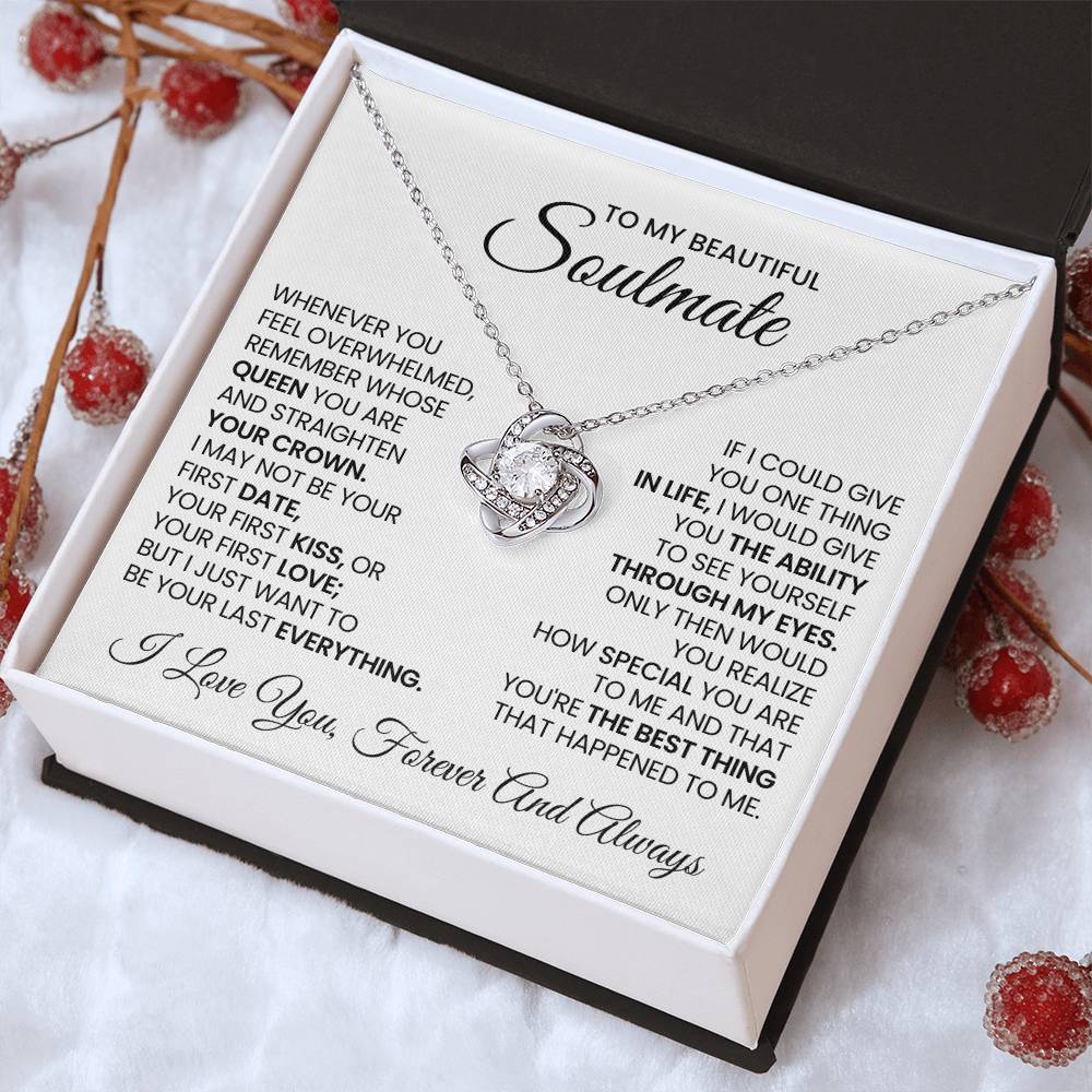 To My Beautiful Soulmate Love Knot Necklace – Straighten Your Crown — product image 31