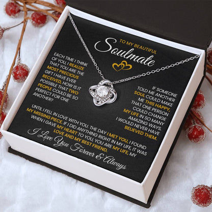 To My Beautiful Soulmate Love Knot Necklace – Precious Gift — product thumbnail 13
