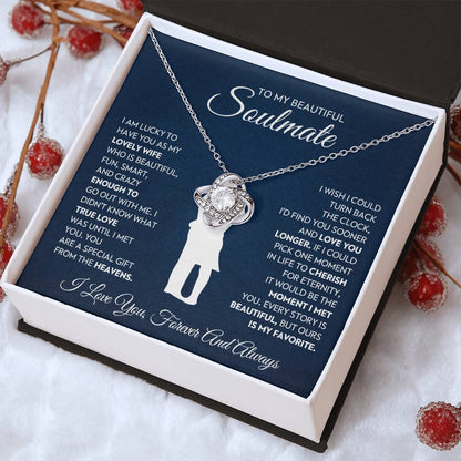 To My Lovely Wife Love Knot Necklace – Love You Longer — product thumbnail 32