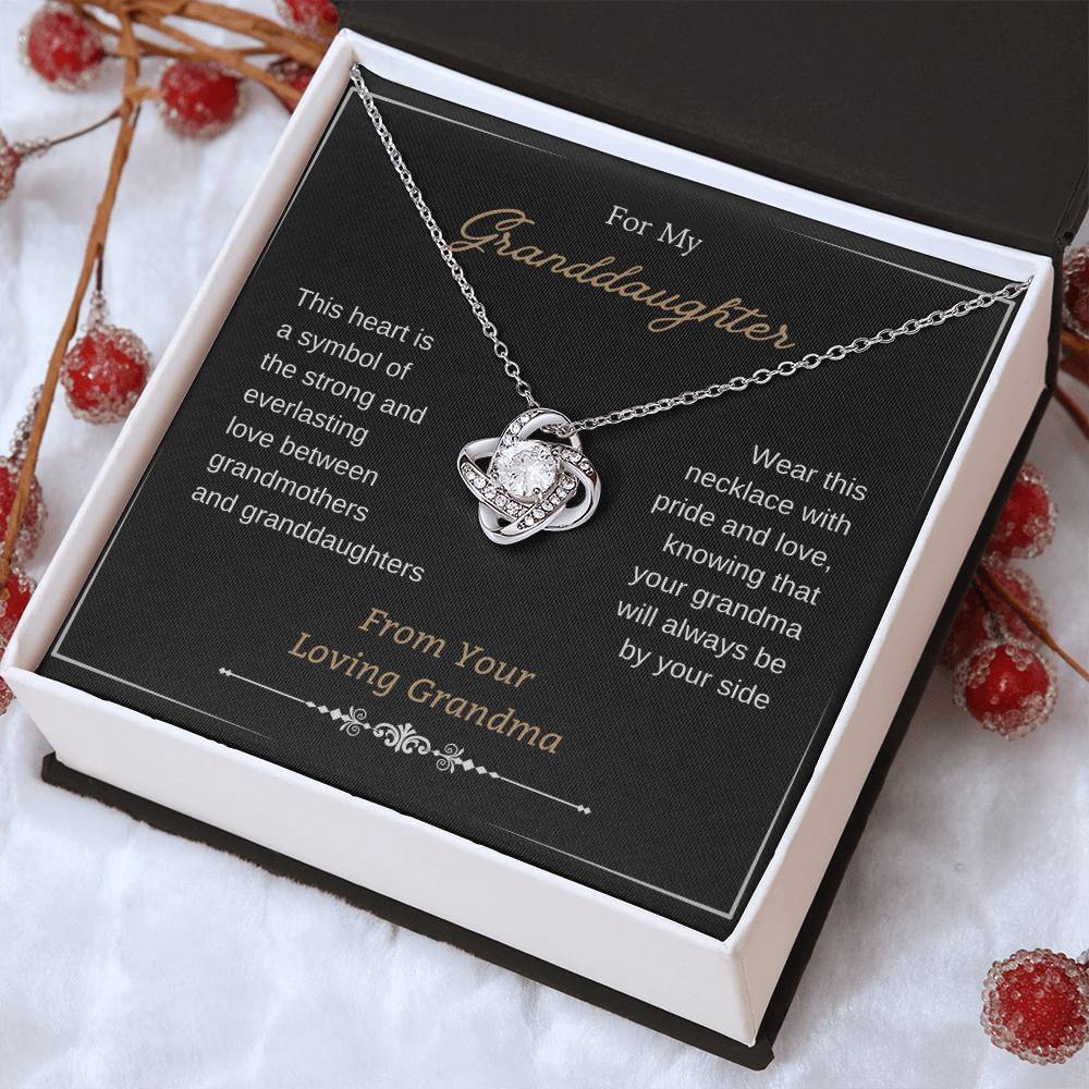 To My Granddaughter Love Knot Necklace – This Heart Is a Symbol — product image 13