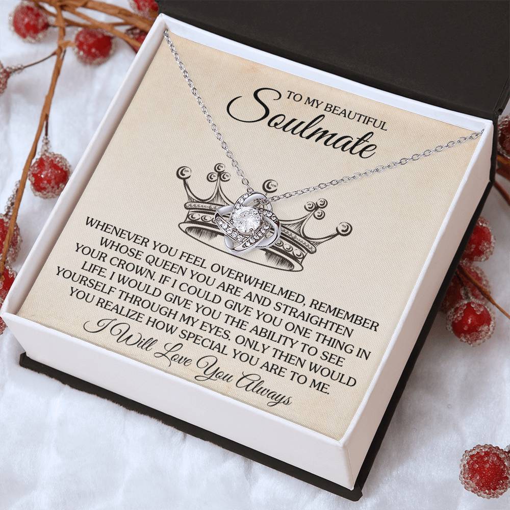 To My Beautiful Soulmate Love Knot Necklace – See Yourself Through My Eyes — product image 29
