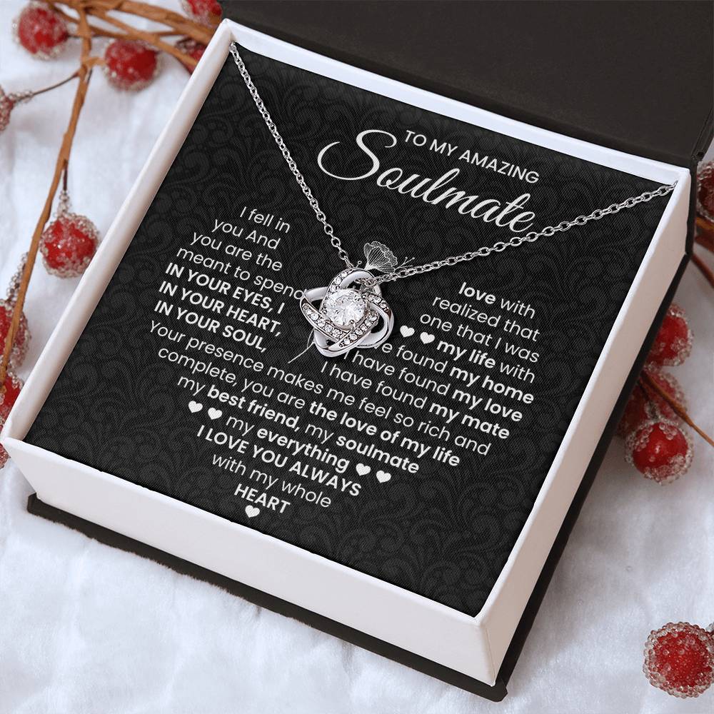 To My Amazing Soulmate Love Knot Necklace – Love of My Life — product image 32