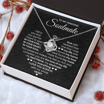 To My Amazing Soulmate Love Knot Necklace – Love of My Life — product thumbnail 32