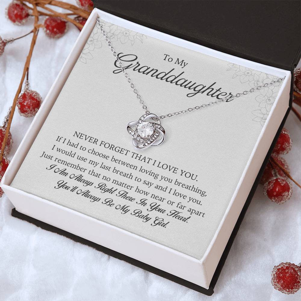 To My Granddaughter Love Knot Necklace – Never Forget My Love — product image 13