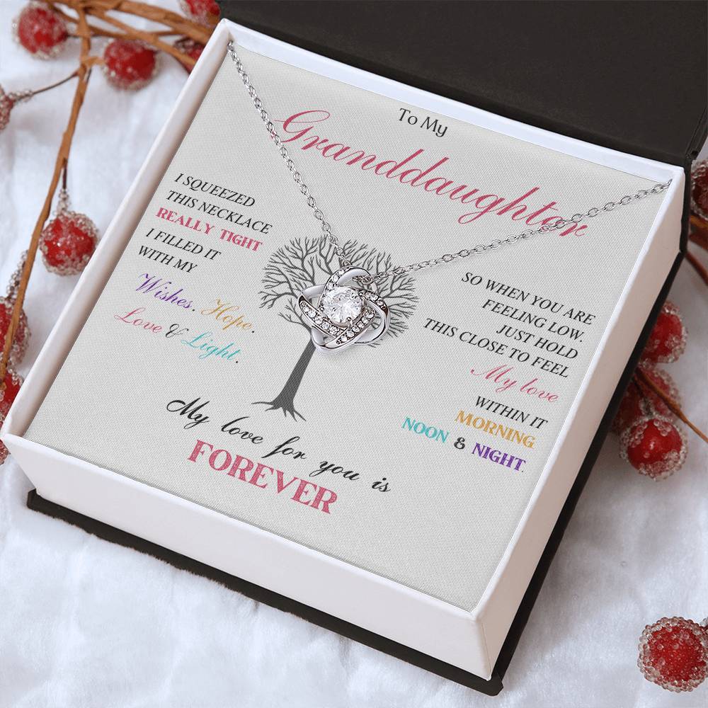 To My Granddaughter Love Knot Necklace – My Love for You — product image 13