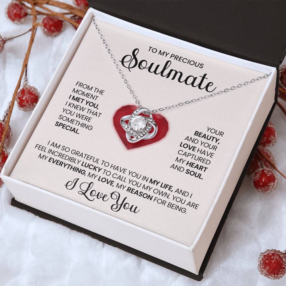To My Precious Soulmate Love Knot Necklace – My Everything — product image 13