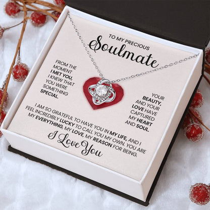 To My Precious Soulmate Love Knot Necklace – My Everything — product thumbnail 13