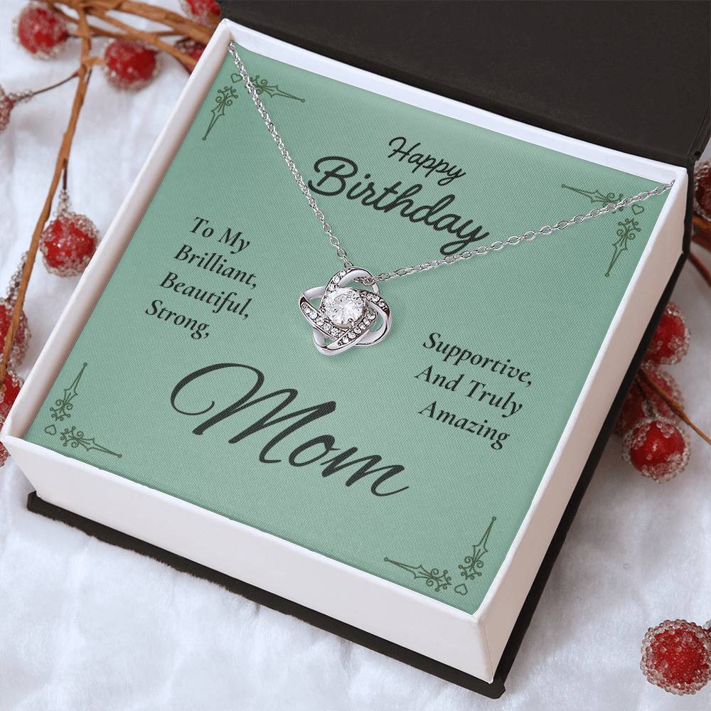 Birthday Love Knot Necklace for Mom – Brilliant & Strong