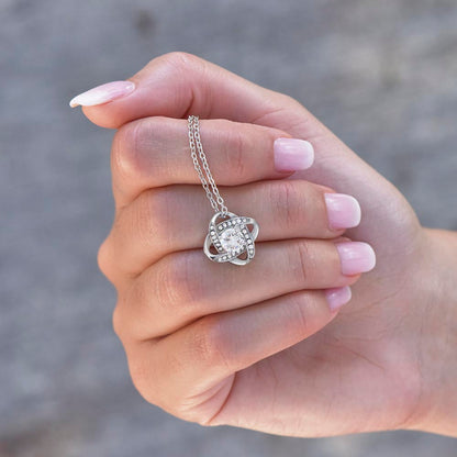 To My Daughter Love Knot Necklace – Forever Loved Gift from Dad