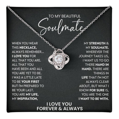 To My Beautiful Soulmate Love Knot Necklace – All That You Are — product thumbnail 37