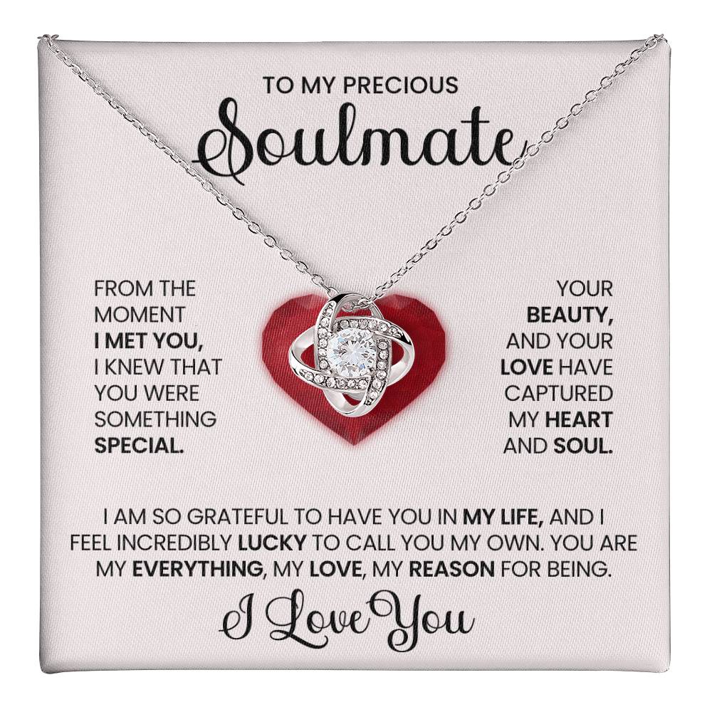 To My Precious Soulmate Love Knot Necklace – My Everything — product image 18