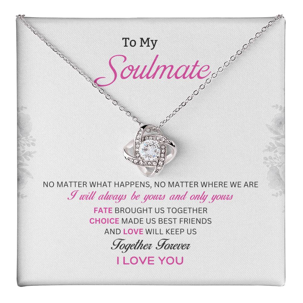 To My Soulmate Love Knot Necklace – Together Forever