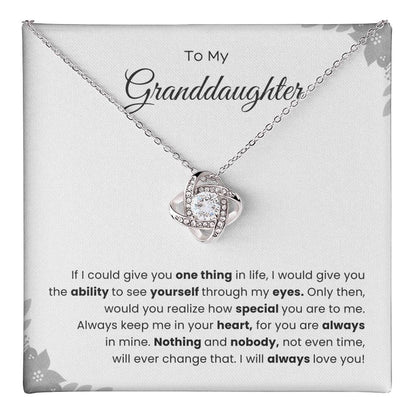 To My Granddaughter Love Knot Necklace – See Yourself Through My Eyes — product thumbnail 37