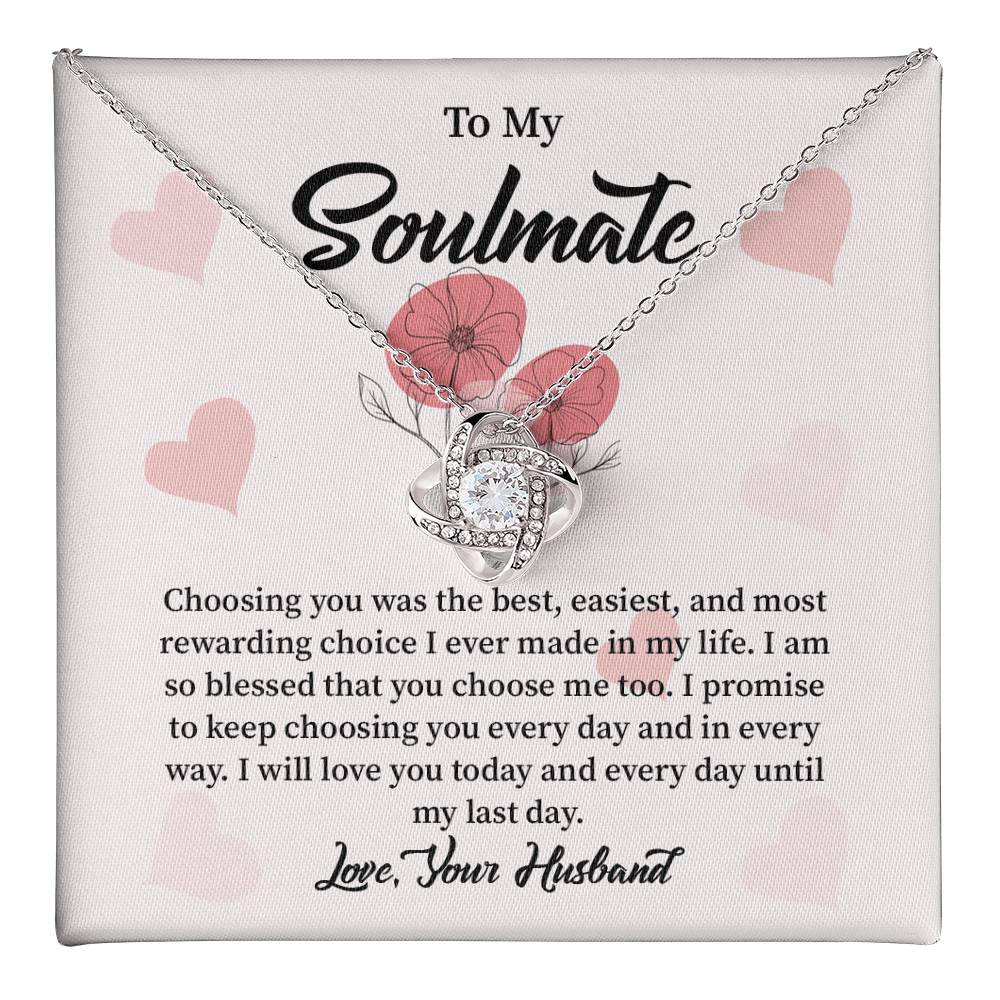 To My Soulmate Necklace for Women Gift From Husband You The Best My So