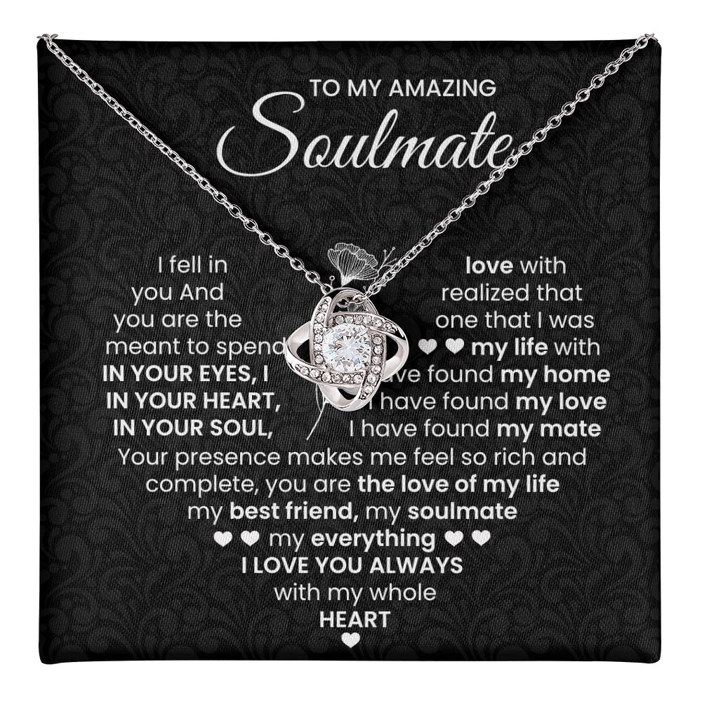 To My Amazing Soulmate Love Knot Necklace – Love of My Life — product image 1