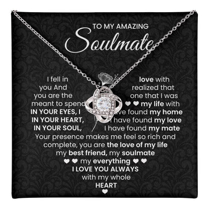To My Amazing Soulmate Love Knot Necklace – Love of My Life — product thumbnail 1